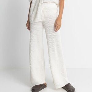 RHYTHM Dune Wide Leg Pant White